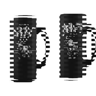 Ariat Denim Bull Quality Co Retro Western Cowboy Coffee Mug | Mazezy