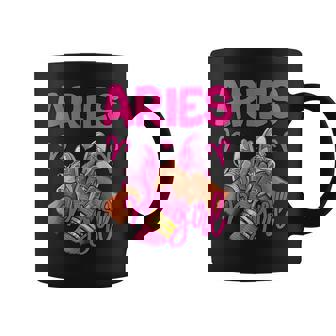 Aries Girl Birthday Queen Sneakers Zodiac Sign Coffee Mug - Seseable