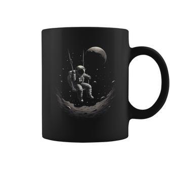 Astronaut Sitting On A Swing In Space Stars Moon Tassen - Geschenkecke