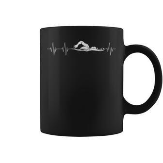 Athlète Natation Plonger Nager Battement De Coeur Nageur Tasse - Cadeauxyz