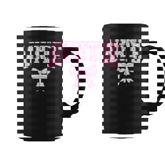 Auntie Coquette Bow Retro Pink Aesthetic Mother's Day Aunt Coffee Mug | Mazezy
