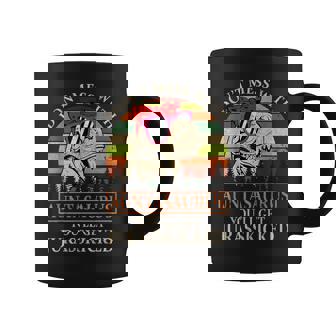 Auntsaurus Aunt T-Rex Lindo Dinosaurio Familia Retro Taza de café - Regaloses