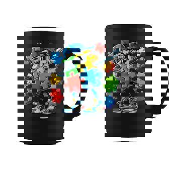 Autism Awareness Dabbing Puzzle Piece Boy Girl Women Coffee Mug - Thegiftio UK