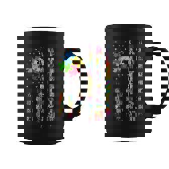 Autism Awareness Flag American Flag Autism Dad Mom Coffee Mug | Mazezy