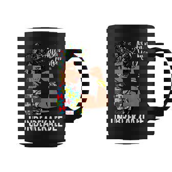 Autism Awareness Strong Mom Afro Mother Black Women Coffee Mug | Mazezy