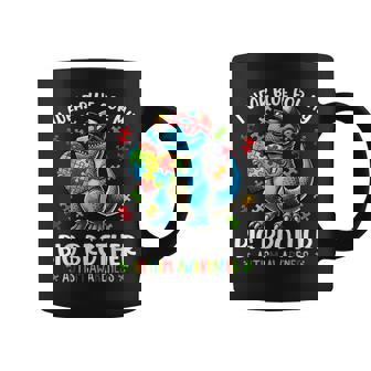 Autism Awareness I Wear Blue For My Big Brother Dinosaur Coffee Mug | Mazezy