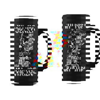 Autism Mom You Will Never Walk-Alone Support Autism Son Coffee Mug - Thegiftio