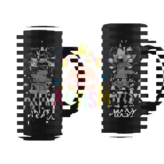 Autism Princess Afro Girls Bow Daughter Autism Awareness Coffee Mug - Thegiftio UK