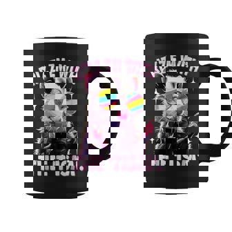 Autism Rizz Em With The Tism Meme Autistic Racoon Graphic Print Coffee Mug - Monsterry