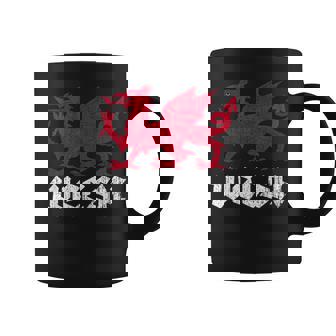 Awesome Welsh Dragon A Welsh Pride Welsh Roots Welsh People Graphic Print Coffee Mug - Monsterry