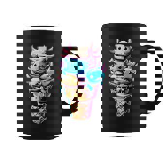 Axolotl Ice Cream Kawaii Axolotls Coffee Mug - Monsterry