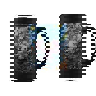 Axolotl Kawaii Van Gogh Style Starry Night Graphic Coffee Mug - Thegiftio