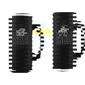 Bahamas Souvenir Surfer Beach Vintage Sunset Graphic Print Coffee Mug - Monsterry