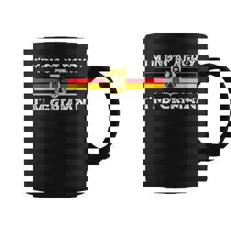 Bandera De Alemania Divertida Con Texto En Inglés I'm Not Angry I'm German Taza de café - Regaloses