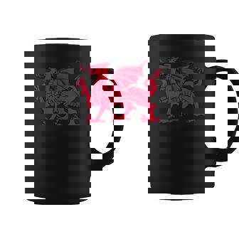 Bandera Del Dragón Rojo Galés De Gales Taza de café - Regaloses
