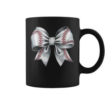 Baseball Bow For Baseball Mom Girls Coffee Mug - Monsterry