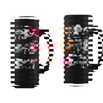 Baseball Coquette Bow Girls Cheer Mom Mama Coffee Mug | Mazezy