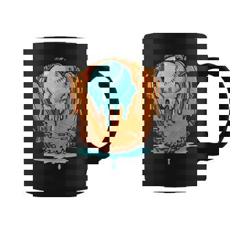 Baseball Drip Ice Cream Baseball Glove Dripping Coffee Mug - Monsterry