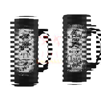Baseball Girlfriend Messy Bun Hair Leopard Mother's Day 2025 Coffee Mug - Seseable