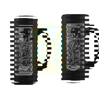 Baseball Mom Tarot Card Skeleton Mama Coffee Mug - Seseable
