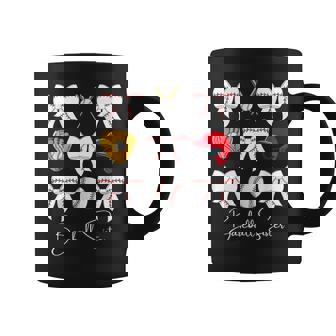 Baseball Sister Coquette Bow Girls Cheer Baseball Coffee Mug - Monsterry