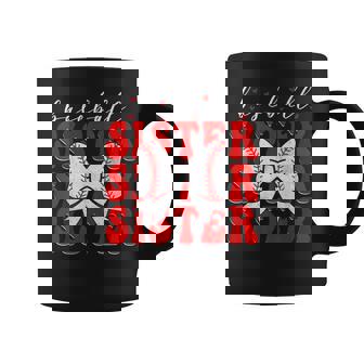 Baseball Sister Coquette Bow Sport Lover Sister Mother's Day Coffee Mug | Mazezy