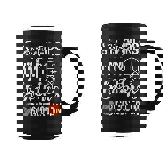 Basketball Sister Biggest Fan Little Sister Graphic Print Coffee Mug - Monsterry