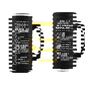 Bassist Musician Spare Time Talk About Bass Guitar Graphic Print Coffee Mug - Monsterry