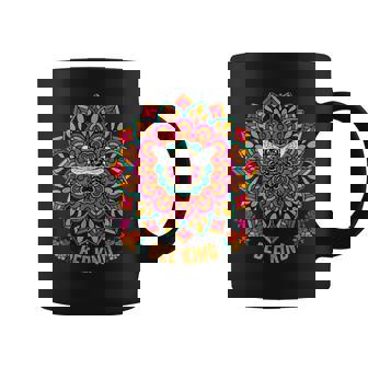 Bee Kind Spread Kindness Positivity Happiness Flower Mandala Graphic Print Coffee Mug - Monsterry