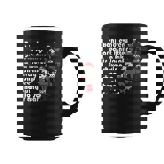 Behind Every Great Knitter Is a Flock Of Shivering Sheep Graphic Print Coffee Mug - Monsterry