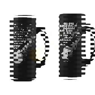 Behind Every Great Spinner Is a Flock Of Shivering Sheep Graphic Print Coffee Mug - Monsterry
