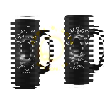 Belton Texas Solar Eclipse Totality April 8 2024 Graphic Print Coffee Mug - Monsterry