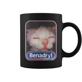 Benadryl Meme Cat Benny Cute & Meme Quote Coffee Mug | Mazezy