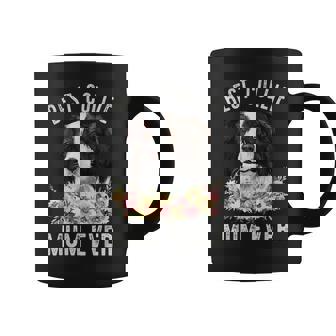 Best Border Collie Mum Ever Perro Floral Taza de café - Regaloses