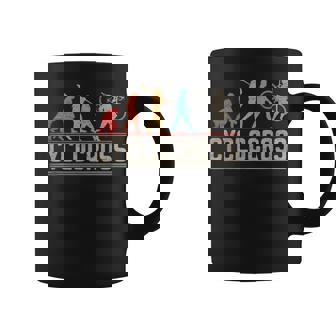 Bicicleta Ciclocross Evolution Of Man Gravel Bike Taza de café - Regaloses