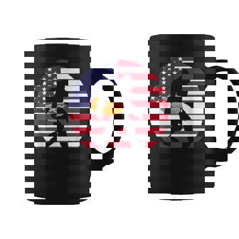 Big Foot Hot Dog USA Flag Graphic Print Coffee Mug - Monsterry