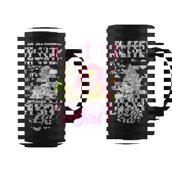 Big Sister Of The Birthday Girl Pink Farm Cow First Birthday Graphic Print Coffee Mug - Monsterry