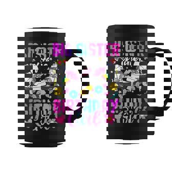 Big Sister Of The Birthday Girl Rolling Skate Bday Family Graphic Print Coffee Mug - Monsterry