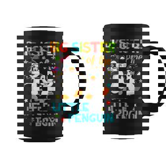 Big Sister Of Little Penguin Birthday Family Shirts Matching Graphic Print Coffee Mug - Monsterry