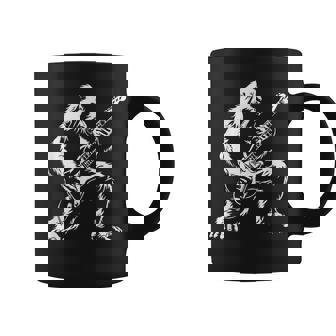 Bigfoot Playing Guitar Rock Music Band Sasquatch Coffee Mug - Seseable