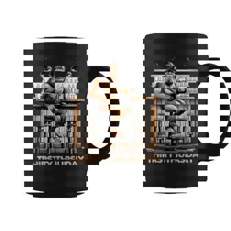 Bigfoot's Thirsty Thursday At a Bar Drinking Beer Graphic Print Coffee Mug - Monsterry