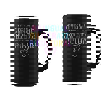 Bilingual Biliterate Bicultural Dual Language Teacher Coffee Mug - Monsterry
