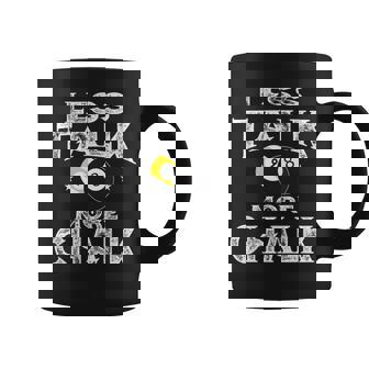 Billiards Pool Less Talk More Chalk Graphic Print Coffee Mug - Monsterry