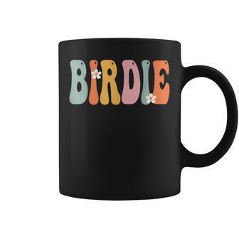 Birdie Retro Groovy Print Mom Cute Grandma Coffee Mug | Mazezy