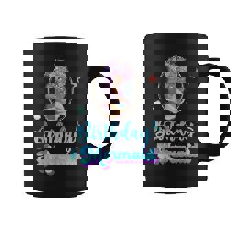 Birthday Mermaid Outfit Cute African American Afro Princess Graphic Print Coffee Mug - Monsterry