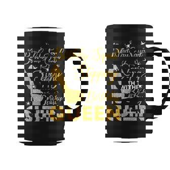 Birthday Squad Stepping With The Birthday Queen High Heels Graphic Print Coffee Mug - Monsterry