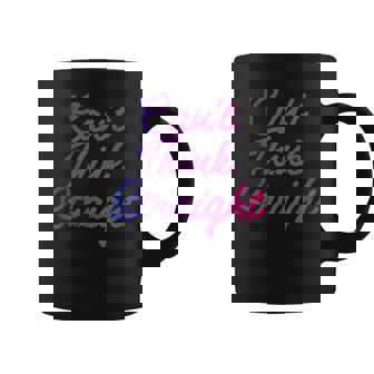 Bisexual Cant Think Straight Bi Pride Flag LGBTQ Men Women Graphic Print Coffee Mug - Monsterry