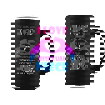 Bisexual Pride Flag Rainbow Bi Flag I Love My Bisexual Niece Graphic Print Coffee Mug - Monsterry