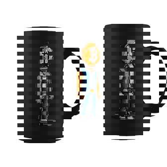 Bitcoin-Hodler Pixelated Character Cryptocurrency Bitcoiner Graphic Print Coffee Mug - Monsterry