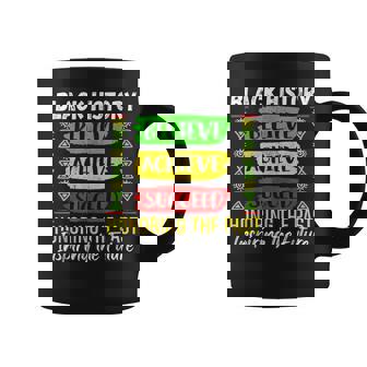 Black History Month Believe Achieve Succeed Melanin African Coffee Mug | Mazezy